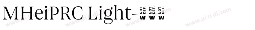 MHeiPRC Light字体转换